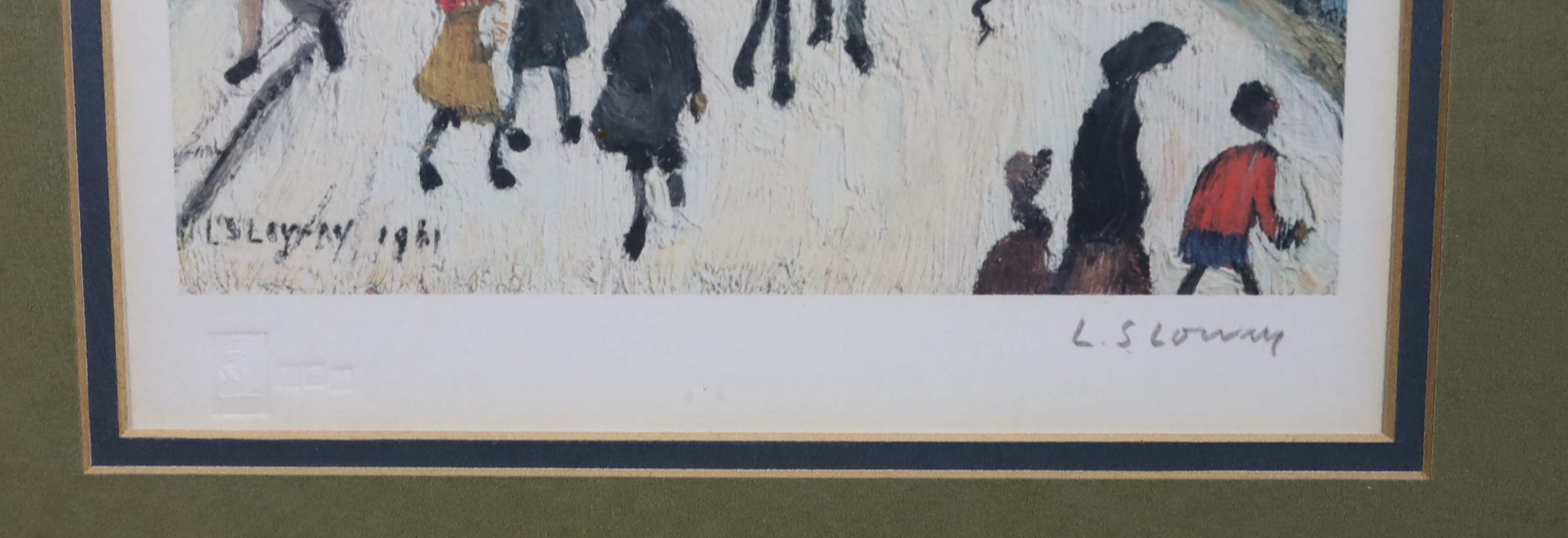 Laurence Stephen Lowry RBA RA (1887-1976), Street Scene, limited edition print of 850, 25 x 20cm